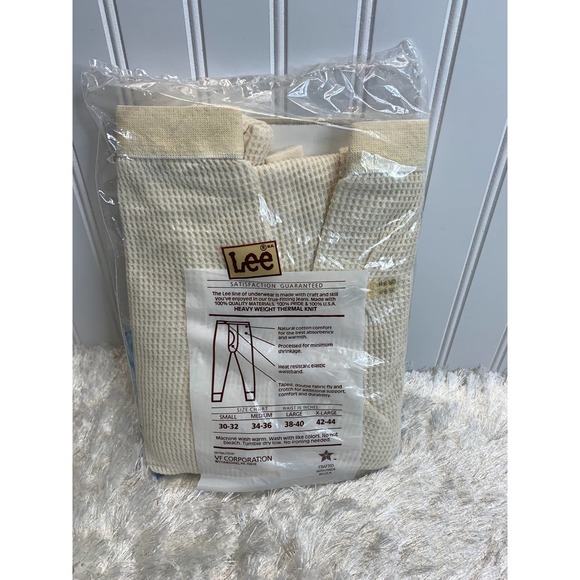 Vintage Lee Men's Thermal Underwear Circular Knit Size Medium New Old Stock USA - Picture 3 of 3